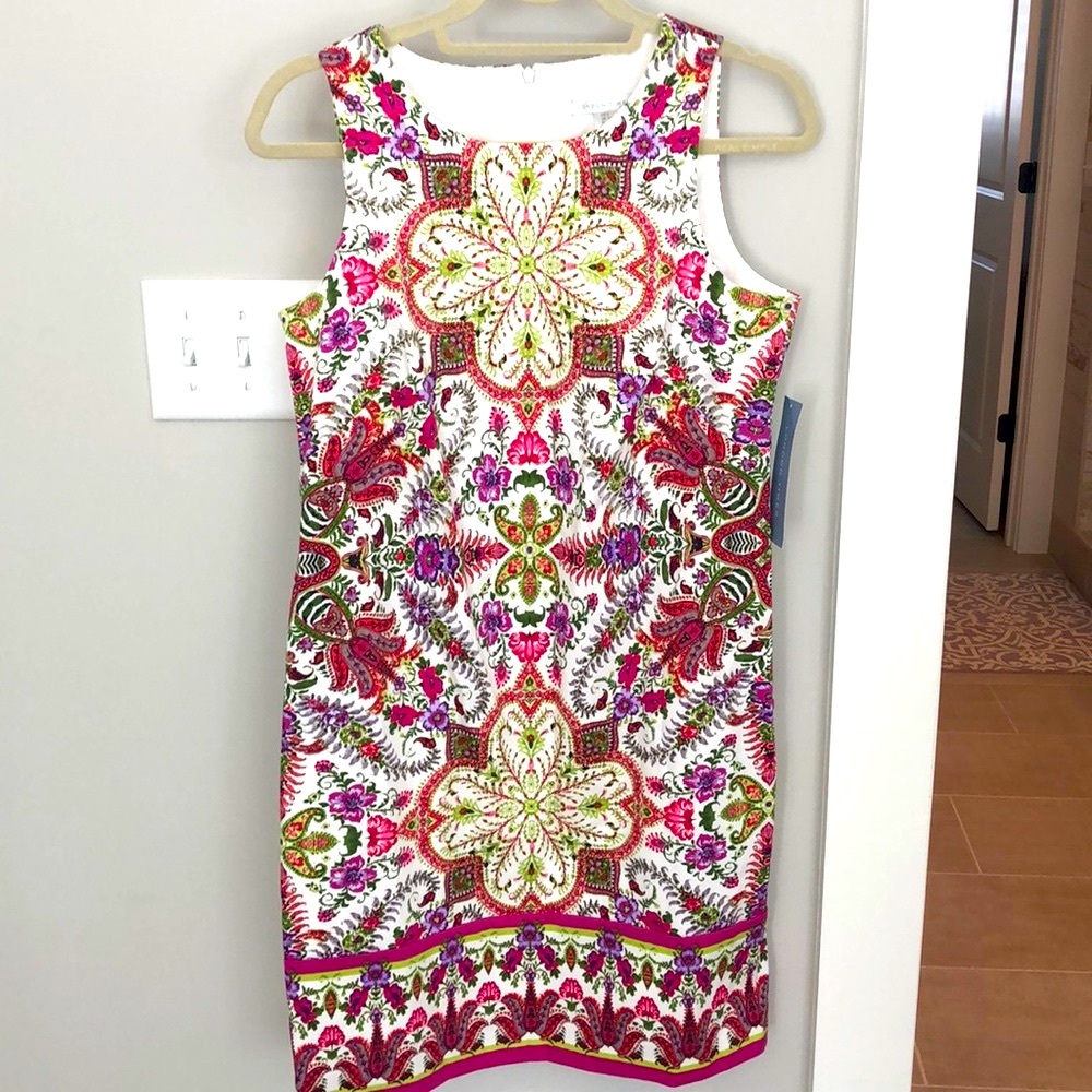 NWT London Times Shift Dress Sleeveless size: 6